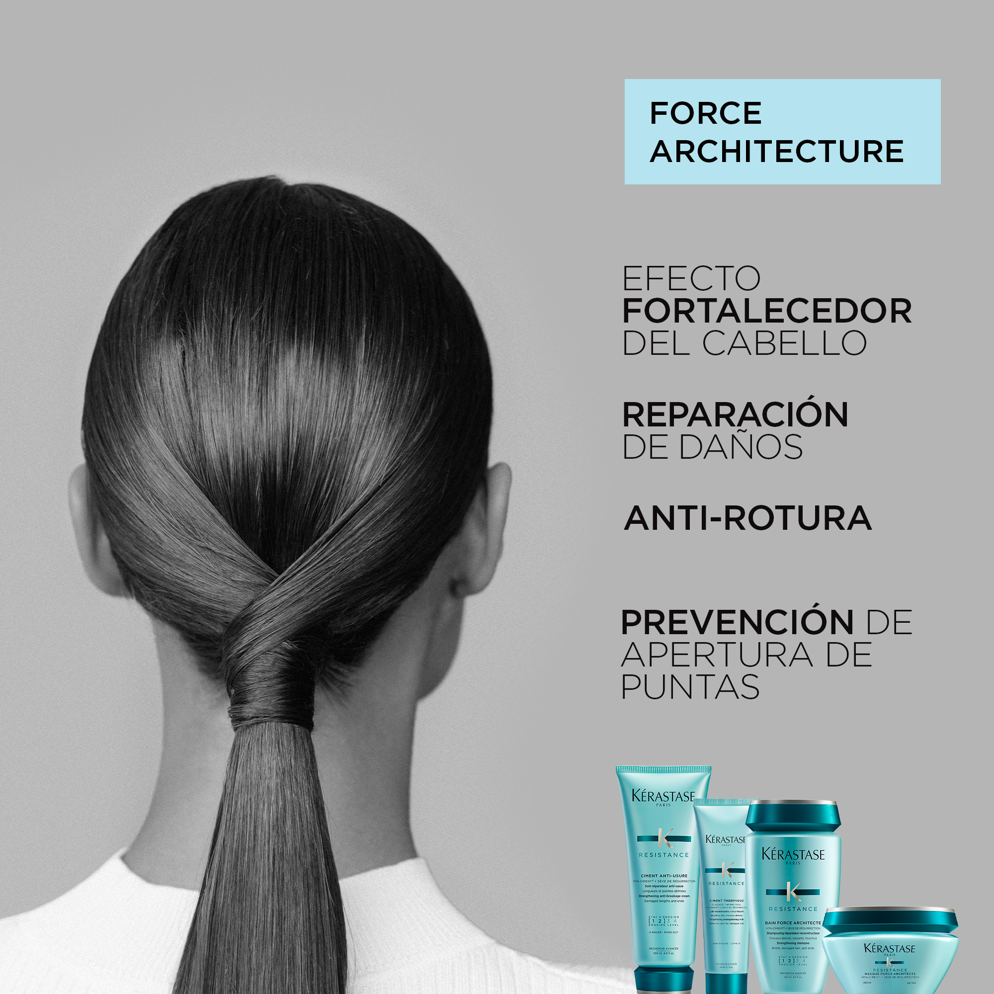 Shampoo Kérastase Cabello Debilitado Bain Force Architecte Resistance 250 ml