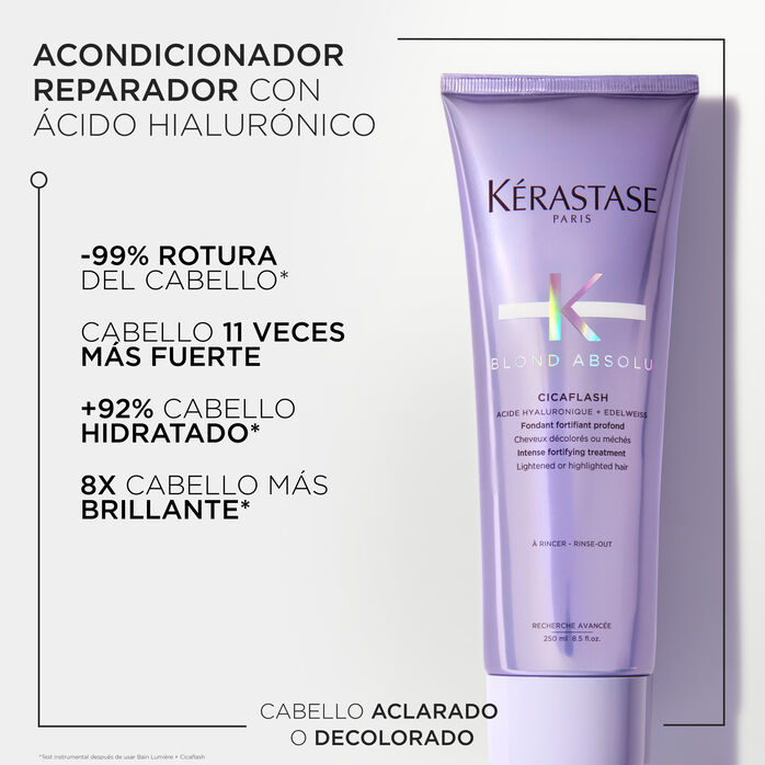  Crema kérastase para cabello rubio Cicaflash Blond Absolu 250ml 