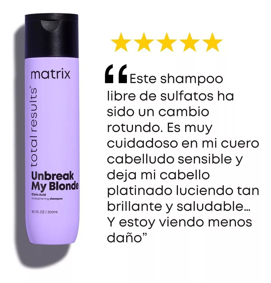 Shampoo Matrix Cabello Rubio Decolorado Sin Sulfatos Unbreak My Blonde 300 ml