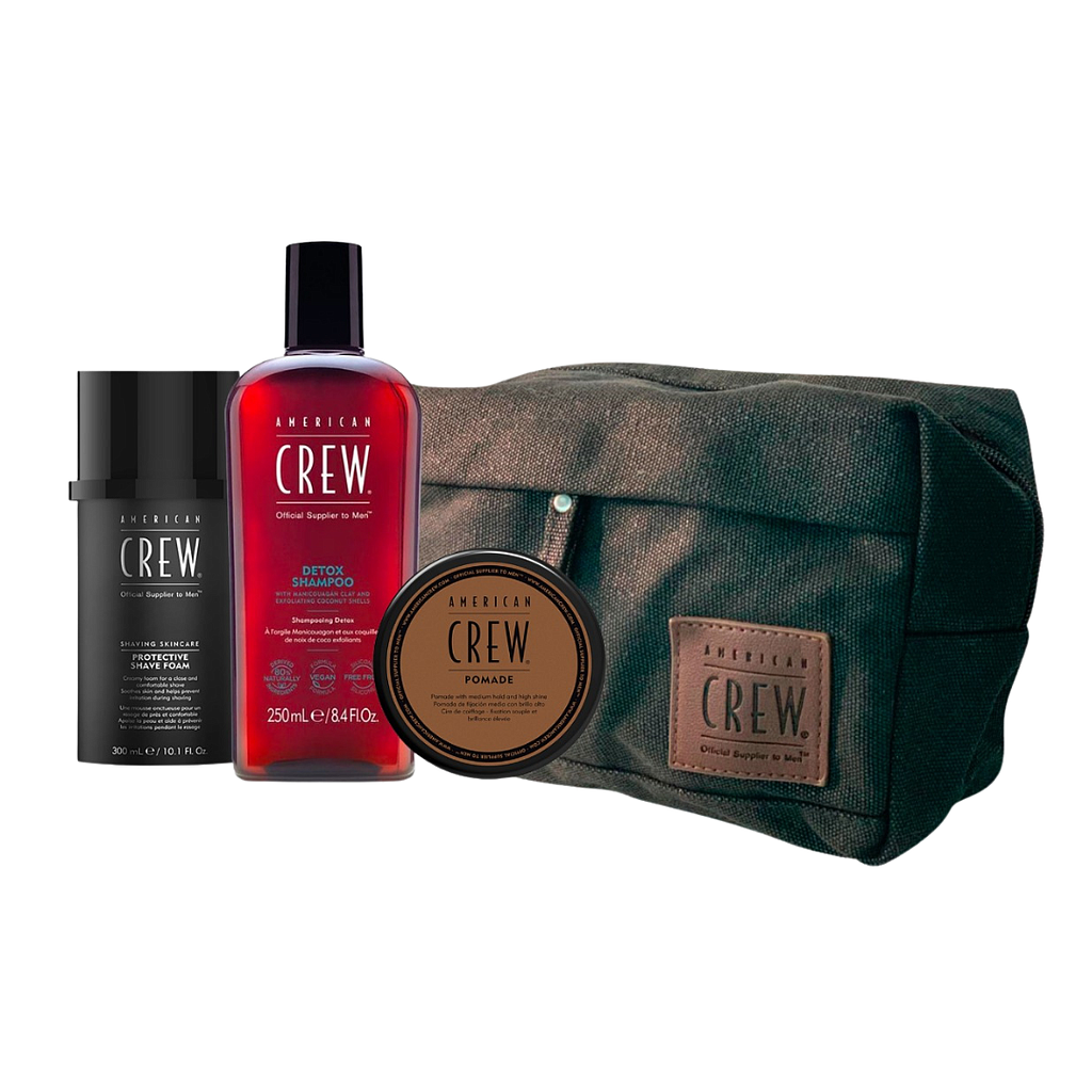 American Crew Pack Shampoo + Cera + Espuma de Afeitar